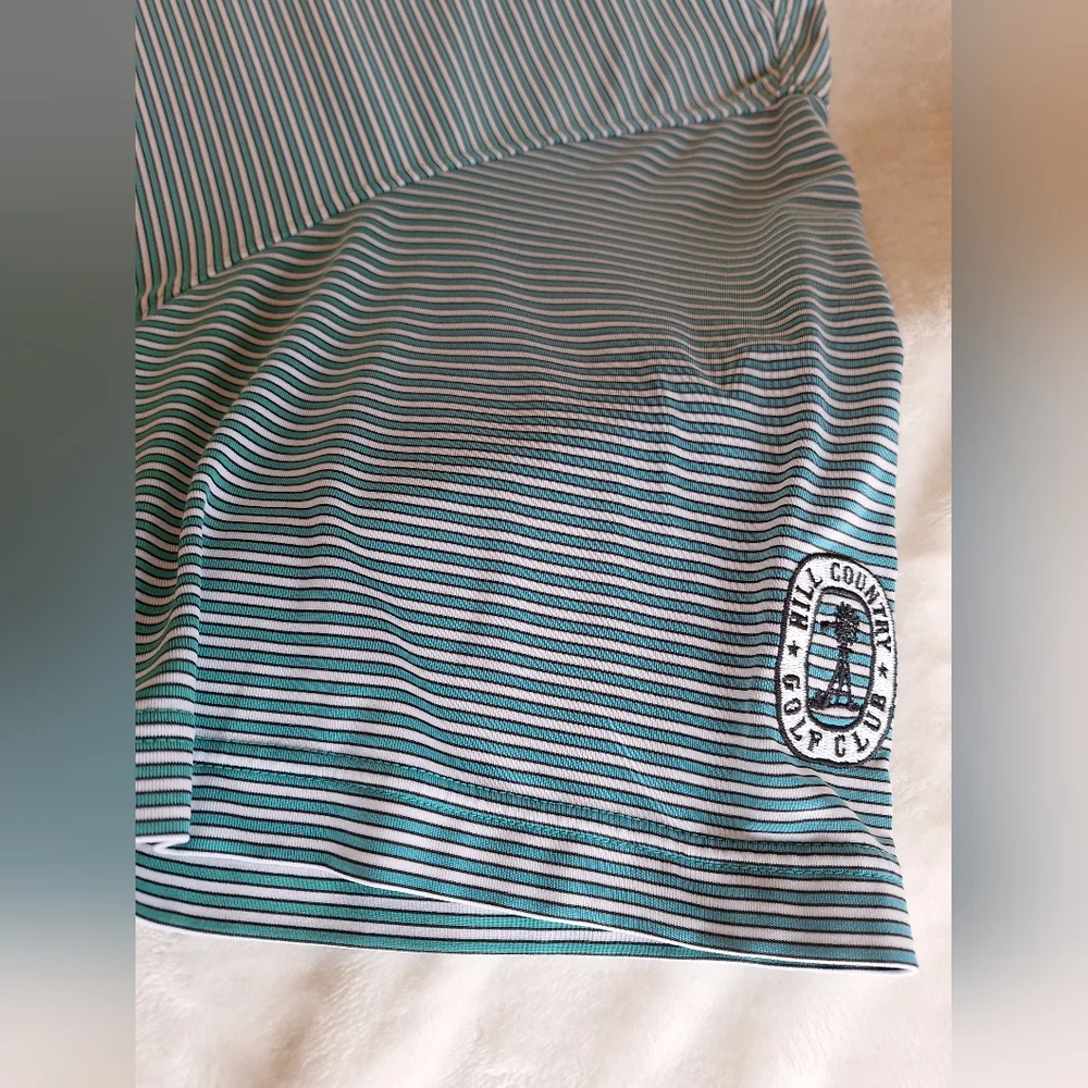 Foot Joy men's blue and white striped golf shirt - size Large